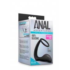 Blush ANAL ADVENTURES COCK RING PLUG BLACK