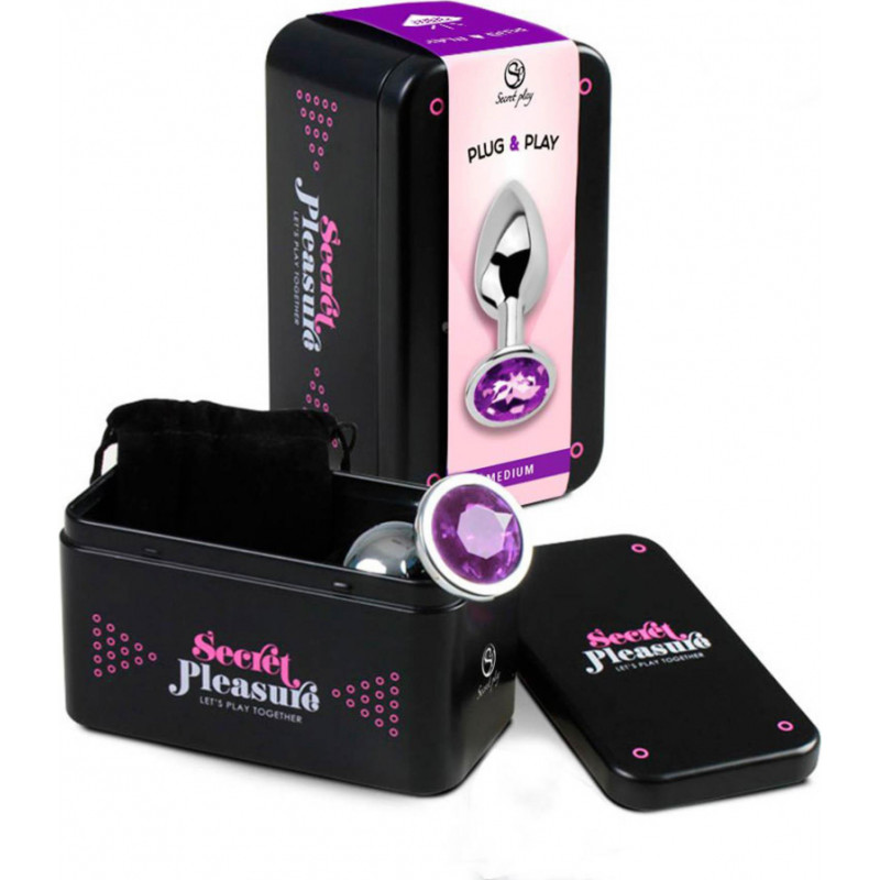Secret Play PURPLE JEWELLED METAL BUTT PLUG