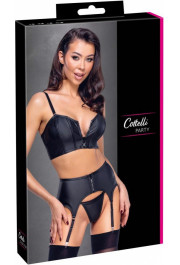 Cottelli Party Top Set rhinestone zip S