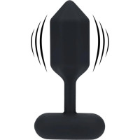 Levelz Hexagonal Vibrating Silicone Anal Plug - L - Black