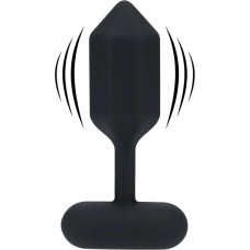 Levelz Hexagonal Vibrating Silicone Anal Plug - L - Black