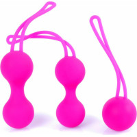 B - Series Heavyfun Kulki-Silicone Kegal Balls Set - Pink