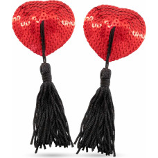 Crushious Bettie Boobs - Borlas para pezones - Rojo/Negro
