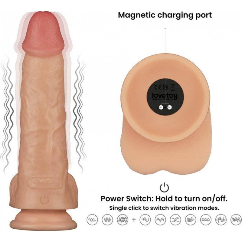 Lovetoy 9'' Vibrating Power Basics Cock