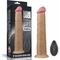 Lovetoy 10'' Dual Layered Platinum Silicone Rotator