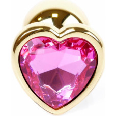 B - Series Heavyfun Plug-Jewellery Gold  Heart PLUG- Pink