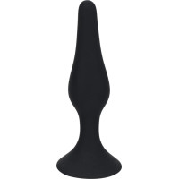 Levelz Slim Silicone Anal Plug - M - Black