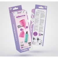 Crushious Minerva — Copas Menstruales con Bolsa y Limpiador de Juguetes — S y L — Rosa