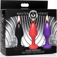 Xr Brands „Kink Inferno“ lašelinės žvakės – juodos/violetinės/raudonos