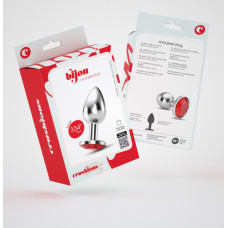 Crushious Bijou — Plug Anal de Joya — Grande — Rojo