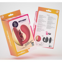 Crushious Arcane - Vibrador para parejas con lengua - Rojo/Dorado