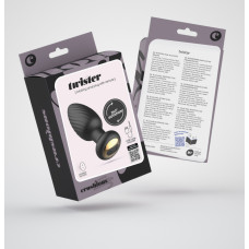 Crushious Twister – Plug Anal Rotatorio su Control Remoto – Negro