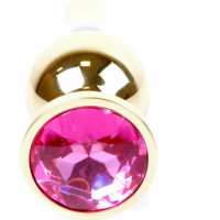 B - Series Heavyfun Plug-Jewellery Gold BUTT PLUG- Pink