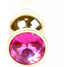 B - Series Heavyfun Plug-Jewellery Gold BUTT PLUG- Pink