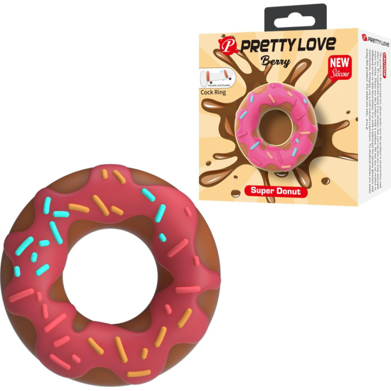 Pretty Love Berry Super Donut Silicone Cock Ring