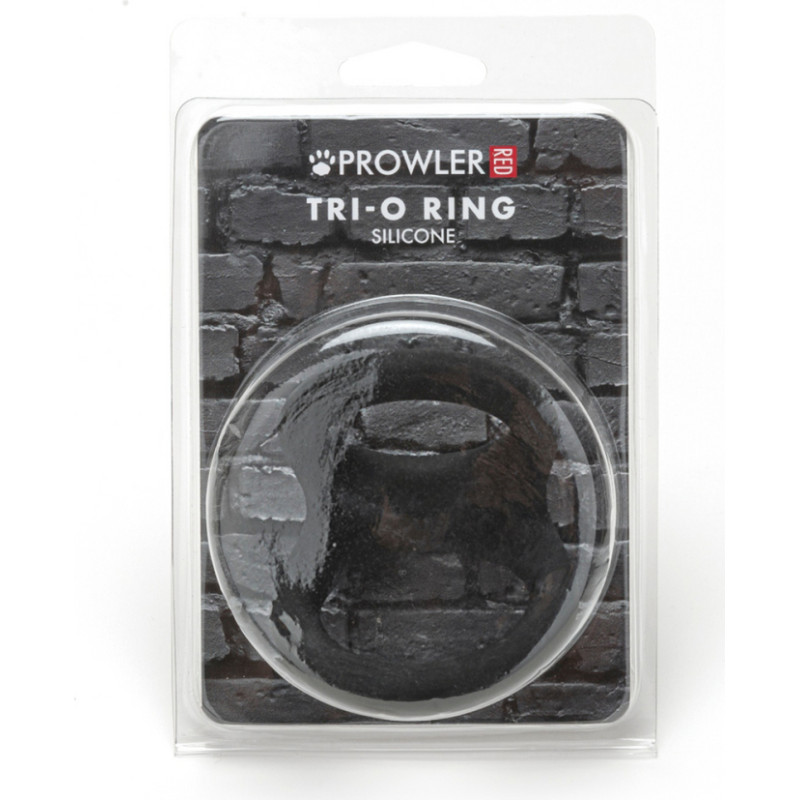 Prowler Red Tri-O silikona gredzens - melns