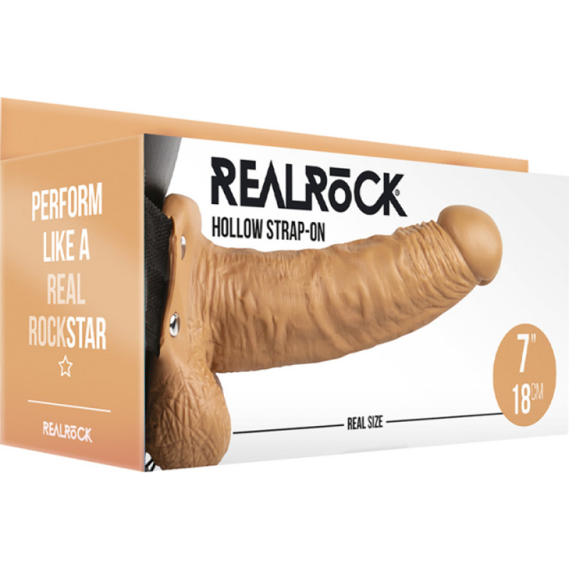 Realrock By Shots Dobs Strap-On ar bumbiņām - 7 / 18 cm