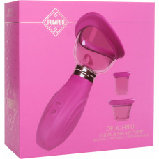 Pumped Delightful - Rechargeable Vulva and Breast Pump - Pink