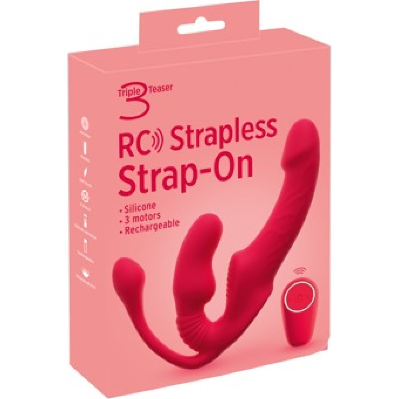 Strapless Strap-On Trīskāršā tālvadības pults