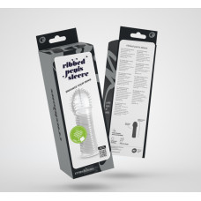 Crushious Ribbed Penis Sleeve - Transparent