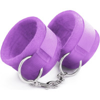 Crushious TOUGH LOVE VELCRO HANDCUFFS WITH EXTRA 40CM CHAIN CRUSHIOUS PURPLE