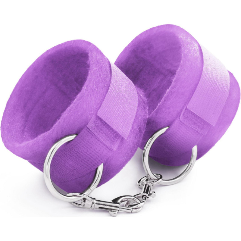 Crushious TOUGH LOVE VELCRO HANDCUFFS WITH EXTRA 40CM CHAIN CRUSHIOUS PURPLE