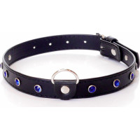 Fetish B - Series Collar - 2 cm navy blue crystal