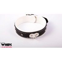 Whips Collections Wiązania - Obroża damska 4 cm, biała