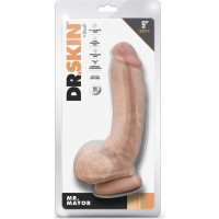 Blush DR. SKIN MR. MAYOR 9 INCH DILDO WITH BALLS BEIGE