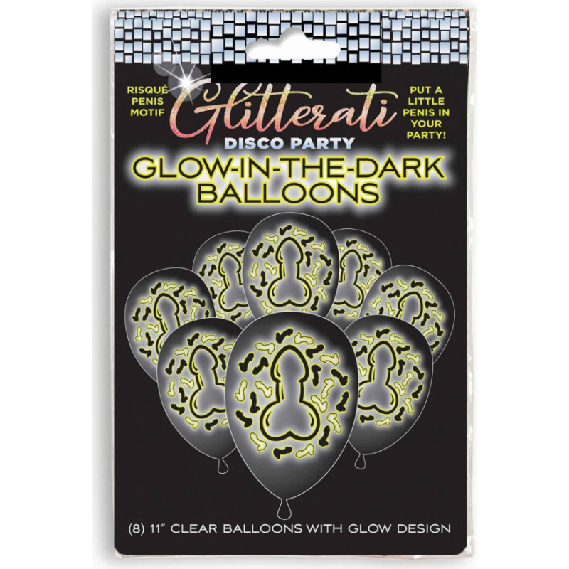 Little Genie Productions Glitterati - Penis Glow Balloons