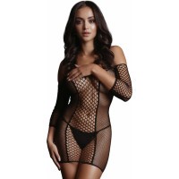 Le Désir Duo Net Sleeved Mini Dress - One Size