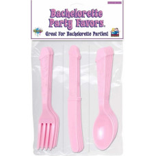 Bachelorette Party B.P. Pecker Party Utensils - Pink