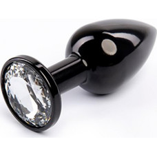 Fantasy Black Butt Plug with White Diamond