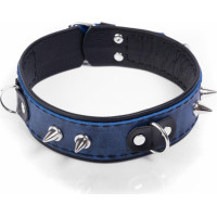 Whips Collection Obroża- Collar Crazy Horse Blue, Big