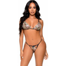 Leg Avenue Floral Sheer Bra and String