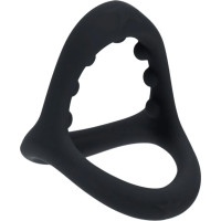 Levelz Soft Bead Grip Silicone Cock and Ball Ring - Black