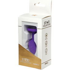 Star Collection - Purple Silicone Anal Plug S - Clear Stone