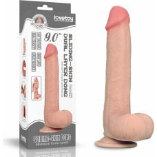 Lovetoy 9'' Sliding Skin Dual Layer Dong