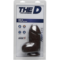 Doc Johnson Fat D - realistiškas FIRMSKYN dildo su kamuoliukais - 6 / 15 cm