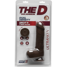Doc Johnson Neapkirptas D - realistiškas ULTRASKYN dildo su kamuoliukais - 7 / 18 cm