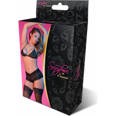 Magic Silk Комплект с треугольным бюстгальтером и трусиками Cheeky Brief — размер S/M — черный