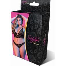 Magic Silk Комплект из бюстгальтера и трусиков на косточках - 2 шт. - черный