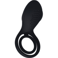 Levelz By Shots Vibrējošs dzimumlocekļa un olšūnu gredzens ar spārnotu stimulatoru - melns