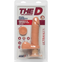Doc Johnson Perfect D - reālistisks ULTRASKYN dildo ar bumbiņām - 7/18 cm
