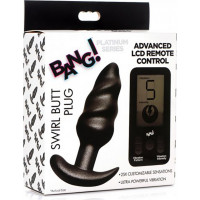 Xr Brands Vibrējošs silikona virpuļveida aizbāznis ar tālvadības pulti un 25 ātrumiem