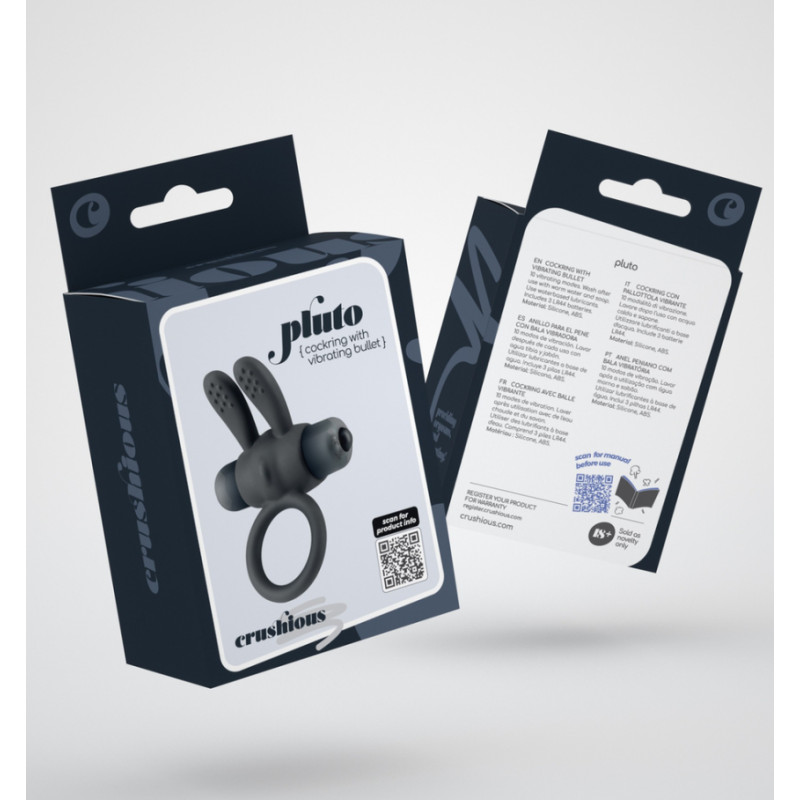 Crushious Plutons — Anillo para el pene con bala vibradora — nēģeris