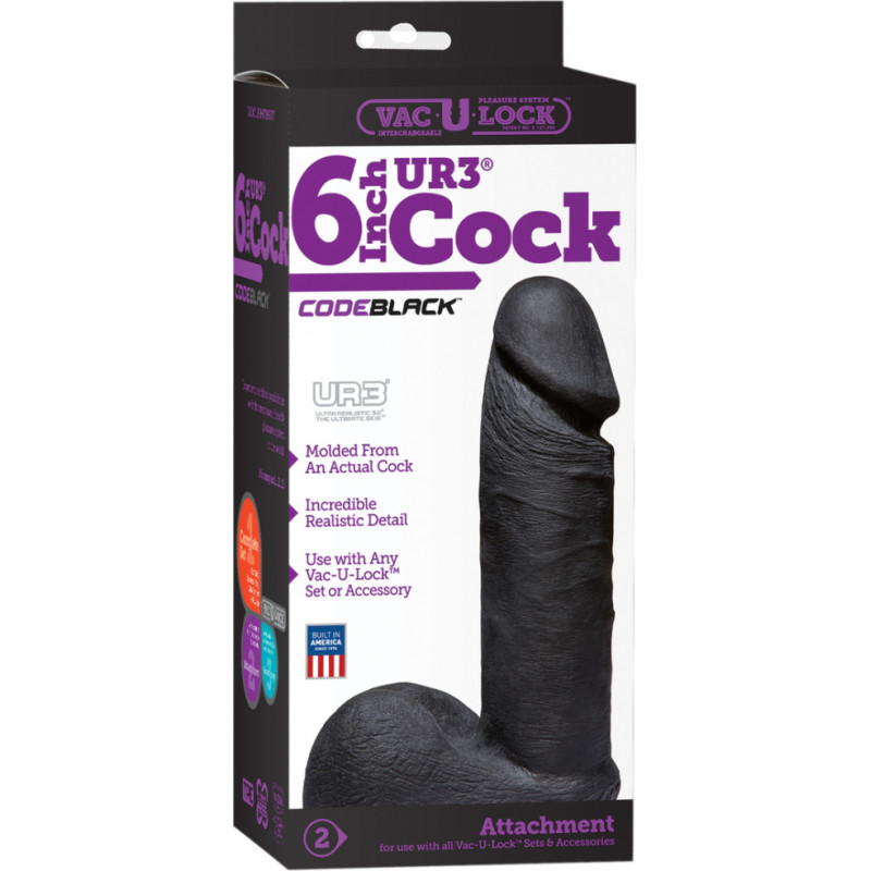 Doc Johnson CodeBlack - ULTRASKYN dildo - 6/15 cm
