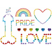 Leg Avenue Pride Adhesive Body Jewels Stickers