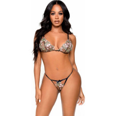 Leg Avenue Floral Sheer Bra and String