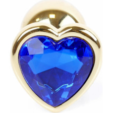 B - Series Heavyfun Plug-Jewellery Gold  Heart PLUG- Dark Blue